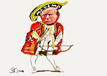 Trump as Henry VIII cartoon
