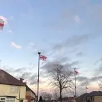England flags flying