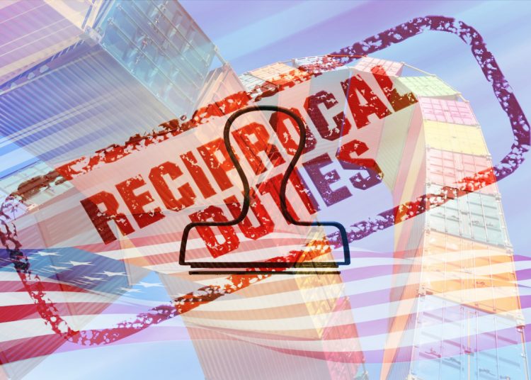 Red 'RECHAZO' stamp over a laptop icon with shipping containers in the background, signaling rejection or denial of access to services.
