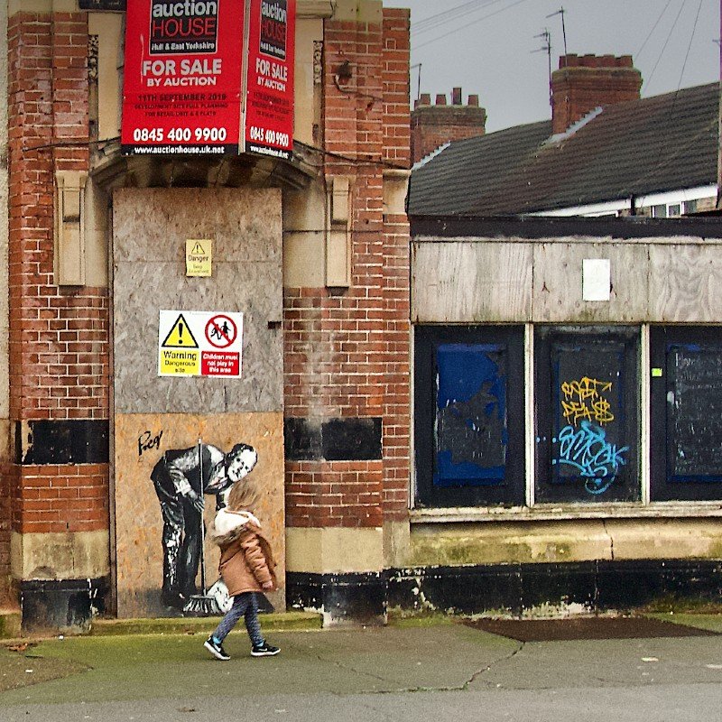 A boarded up pub in Hull
