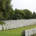 Rows of graves at Lijssenthoek Military Cemetery, Poperinge, Belgium
